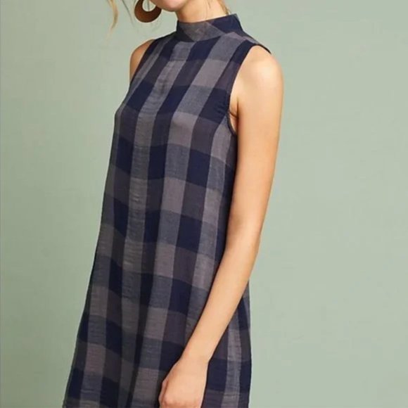 Cloth and Stone x Anthropologie Plaid Swing Dress - Picture 1 of 5